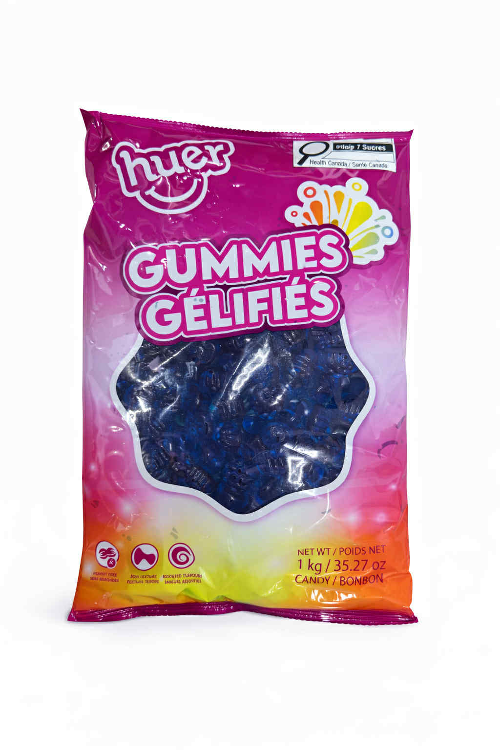 Bonbons framboises bleus Huer