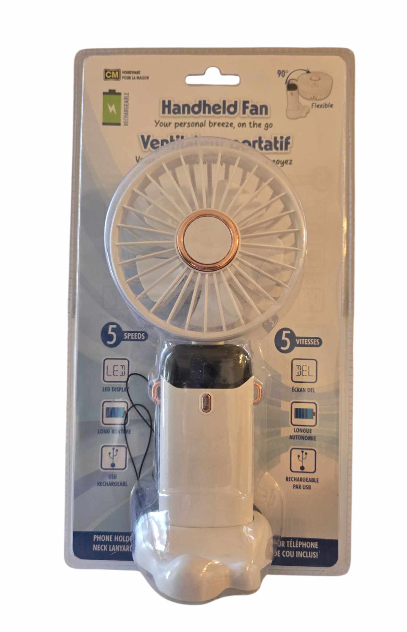 Ventilateur Portatif Rechargeable USB