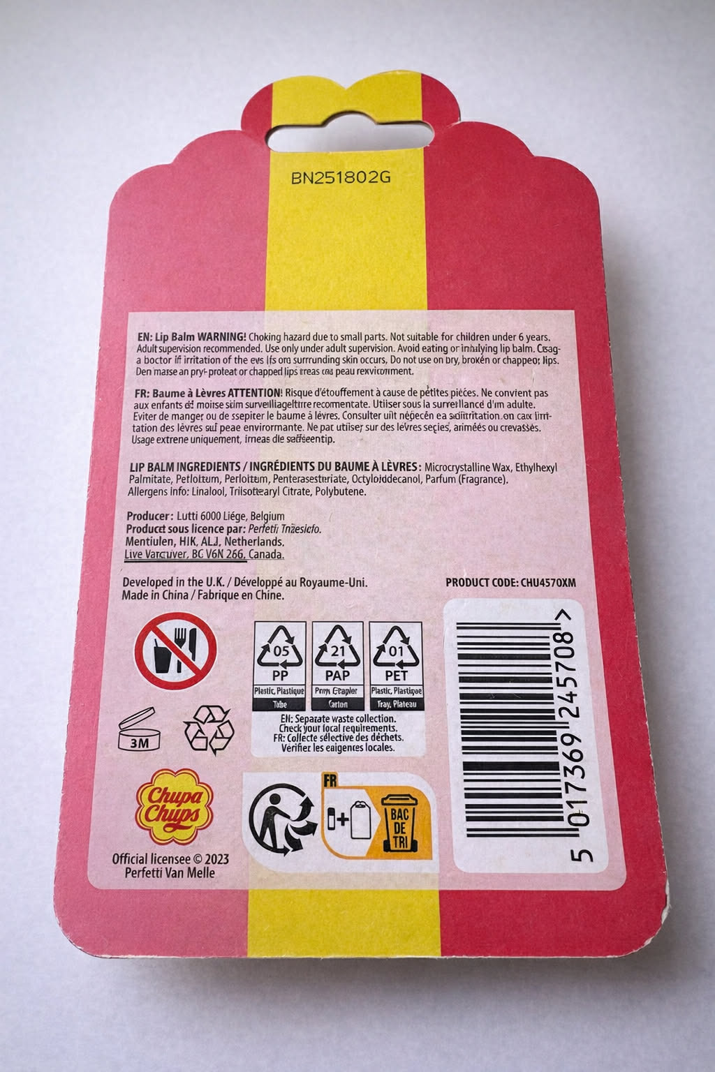 Baume à lèvres Chupa Chups