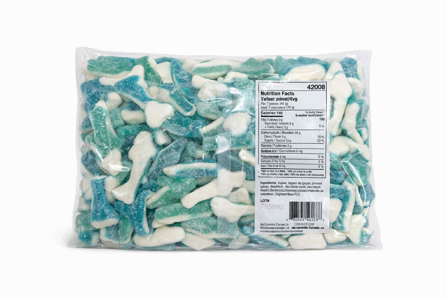 Bonbons gélifiés requins sûrs McCormicks