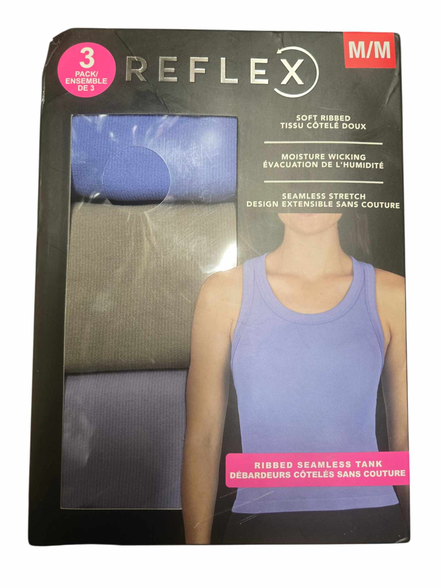 Reflex - Ensemble de 3 Débardeurs Côtelés Sans Couture