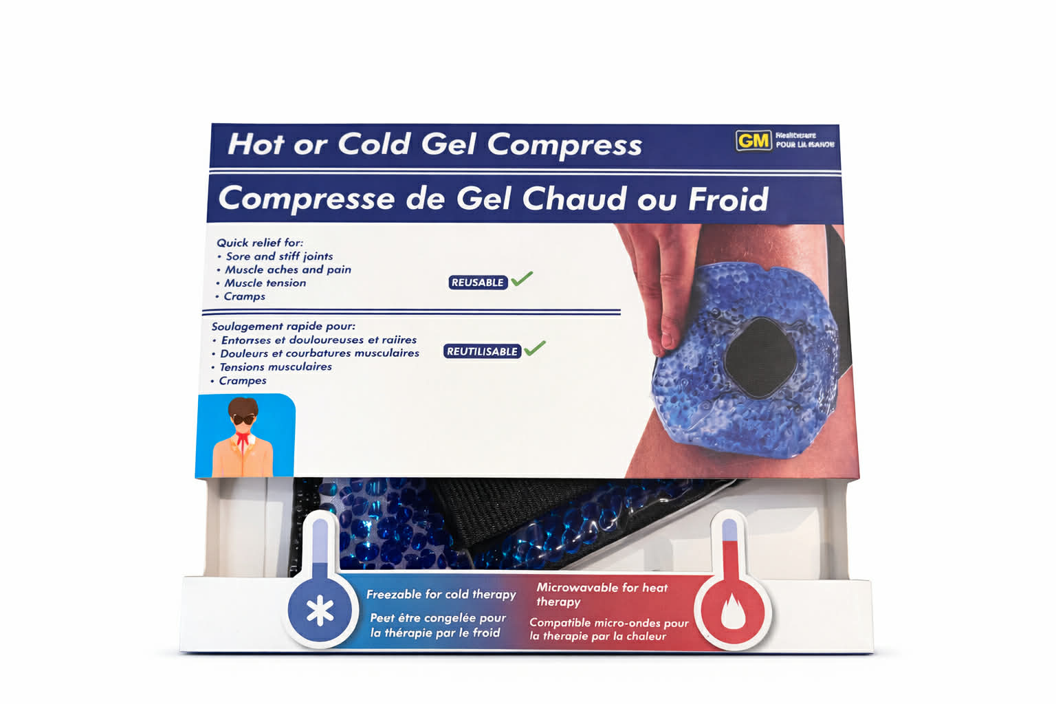 Compresse De Gel Chaud Ou Froid Genoux