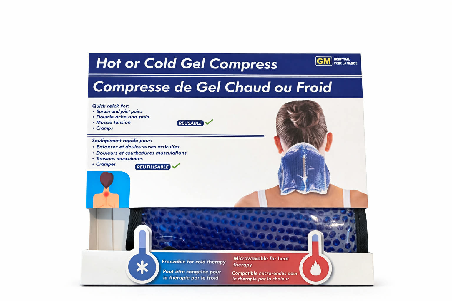Compresse De Gel Chaud Ou Froid Cou